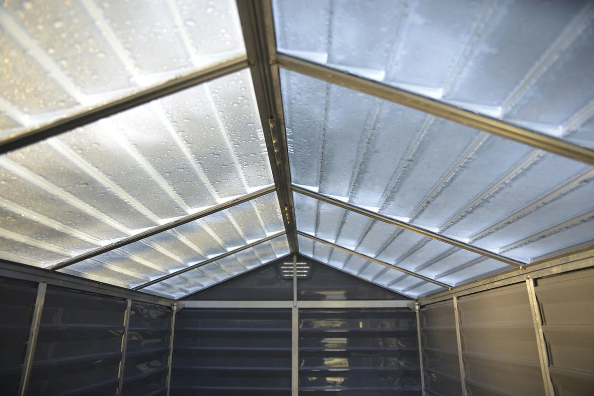 6' x 12' Polycarbonate Aluminum Storage Shed M95885