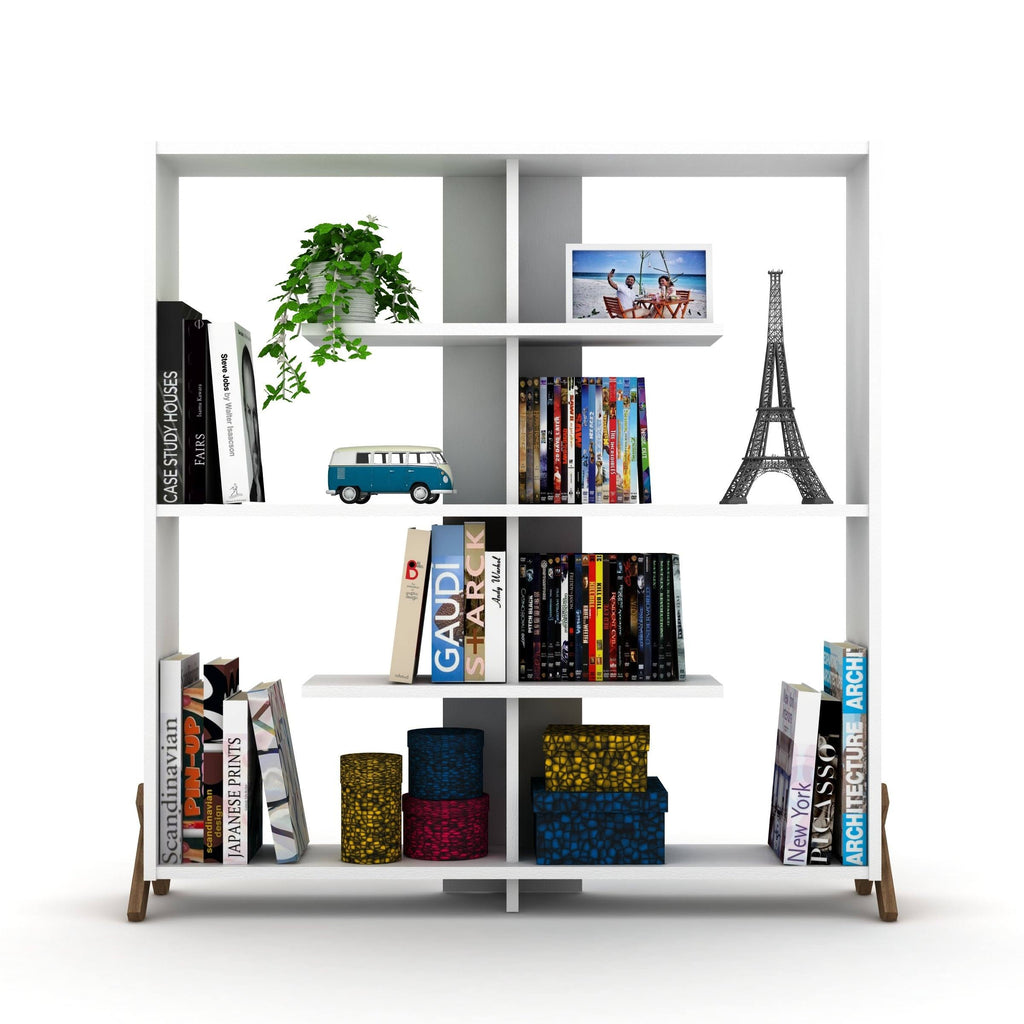 White Bookcase D982