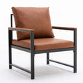 Orange Faux Leather Accent Chair C98012
