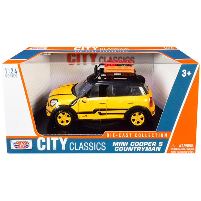 Yellow Metallic & Black 1-24 Scale Diecast Model Car J917392