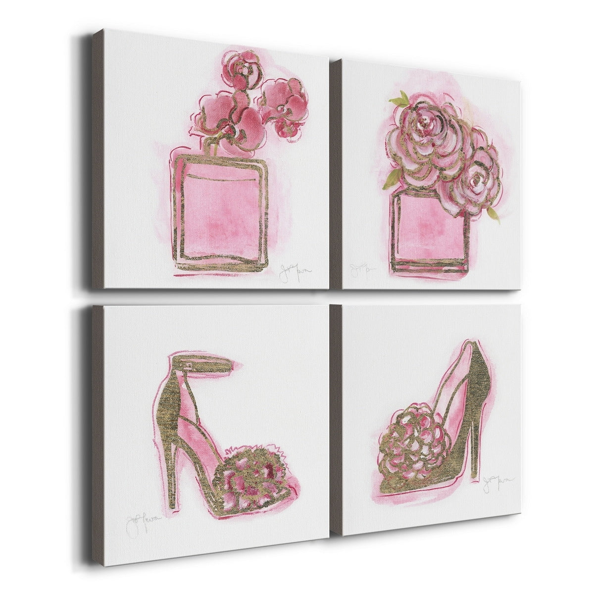 Golden Perfume Gallery Wrapped Canvas 10X10 J77078
