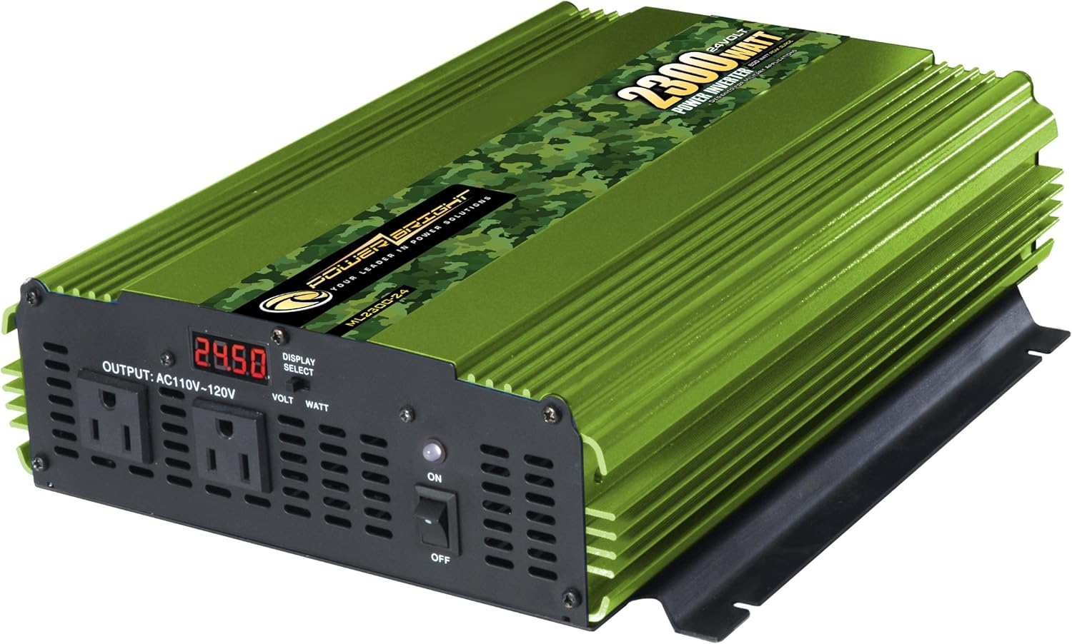 3500 Watt Power Inverter, DC 24V to 120V AC, Four AC Outlets, LCD Display Z153