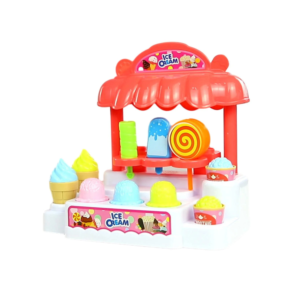 Wooden Pull Along Ice Cream Truck Activity Toy X773