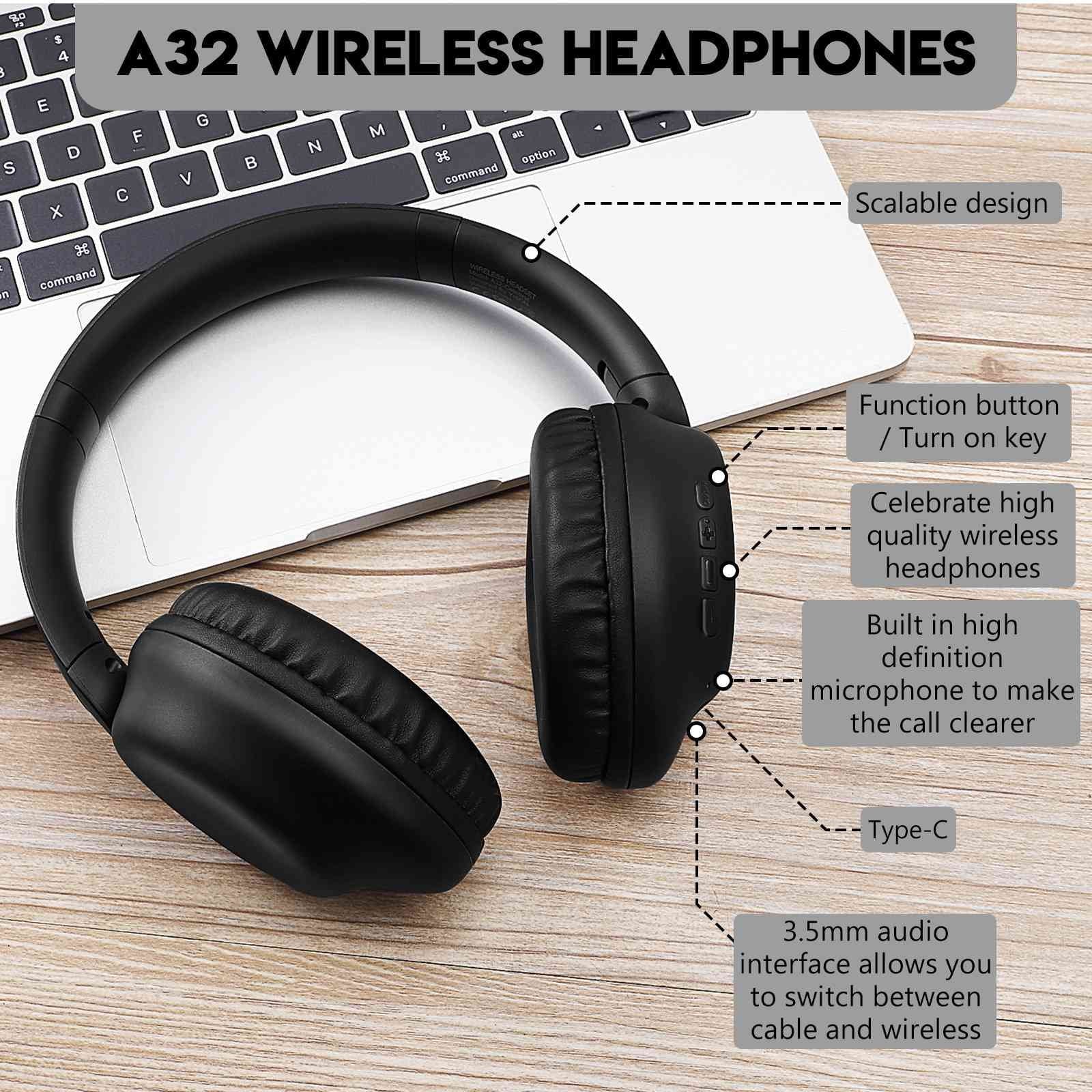 Wireless Bluetooth Over The Ear Headphones with Mic G3608