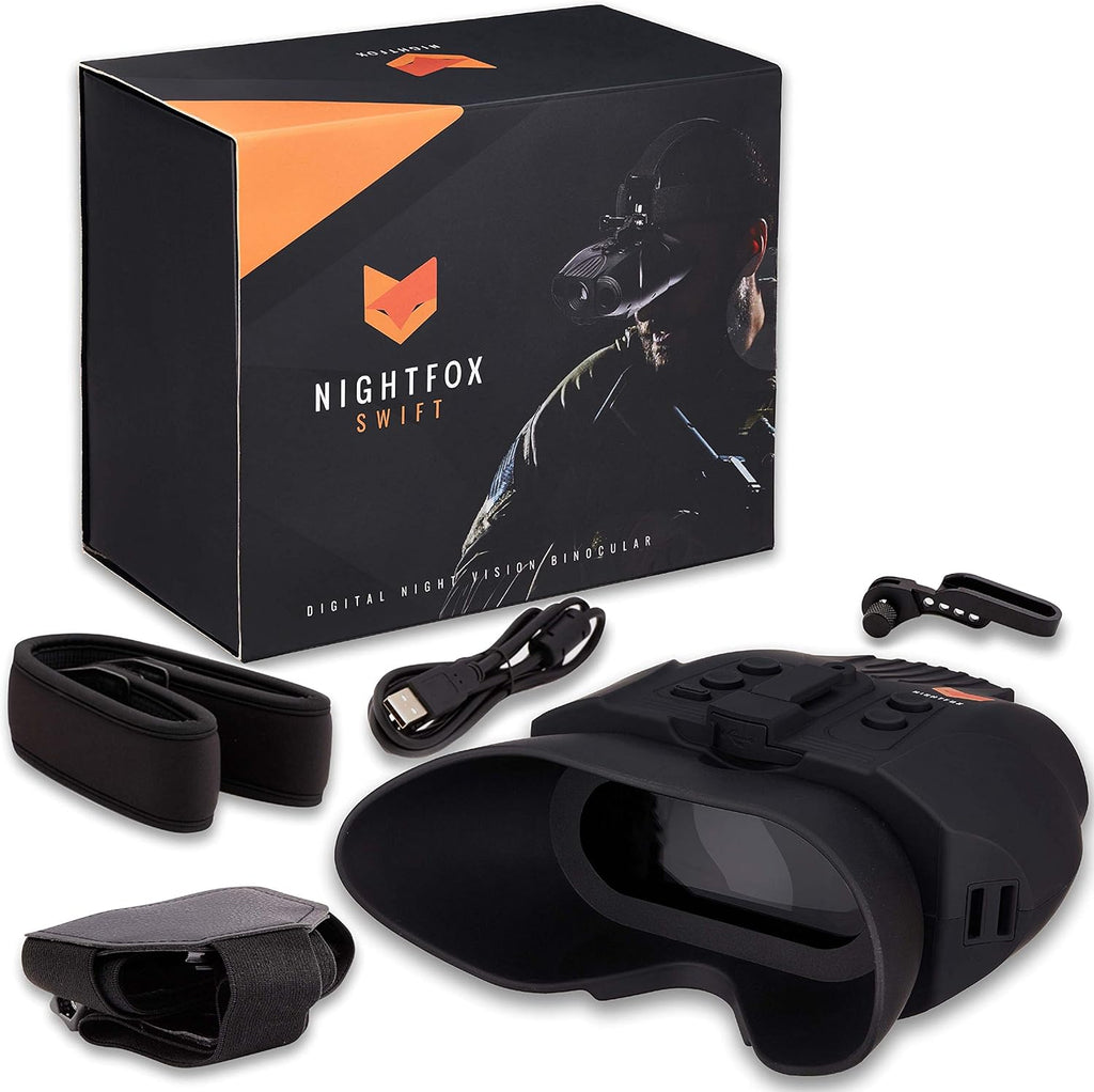 Night Vision Goggles Digital Infrared 1x Magnification 75yd Range Rechargeable Battery A6661