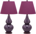 Dark Purple Double Gourd Lamp Set of 2 Q582
