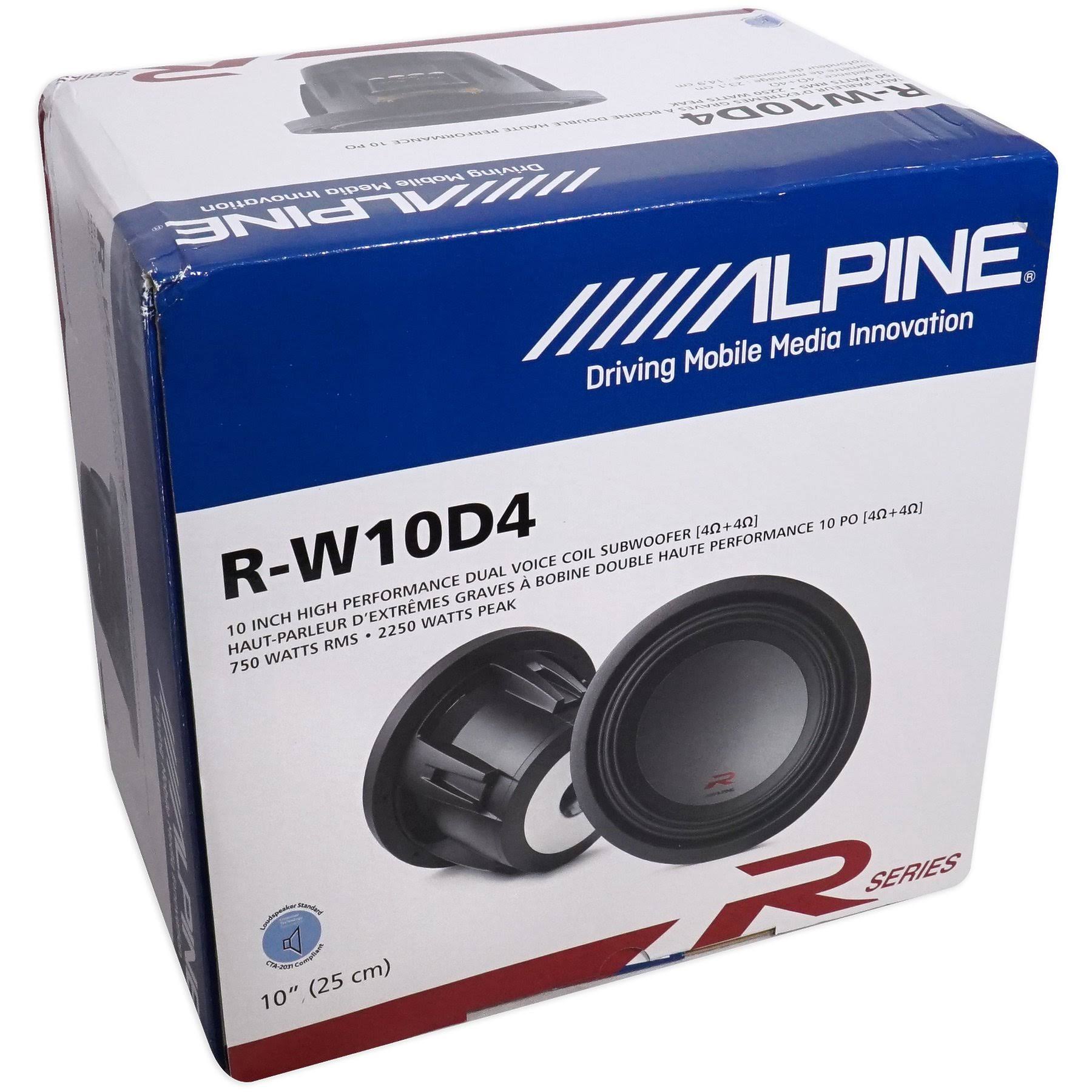Alpine R-Series R-W10D4 Car Subwoofer G8490