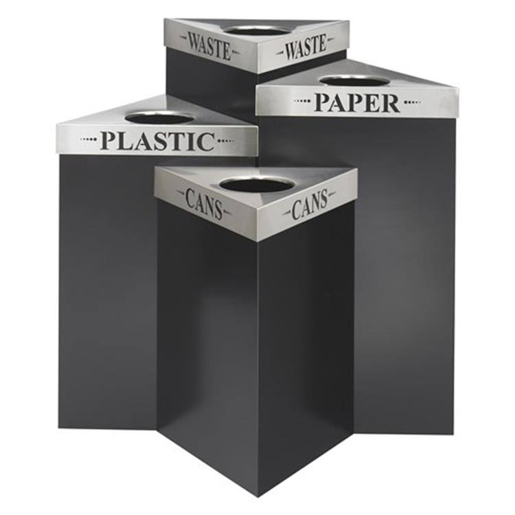 Black Triangular 19gal Receptacle Q4430