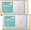 2-Pack Adjustable Window Screen 19-33 inches Wide, 18 Inch High, Bug and Mosquito Netting N602510