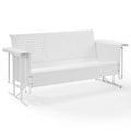 White Metal Gliding Patio Sofa Q342800