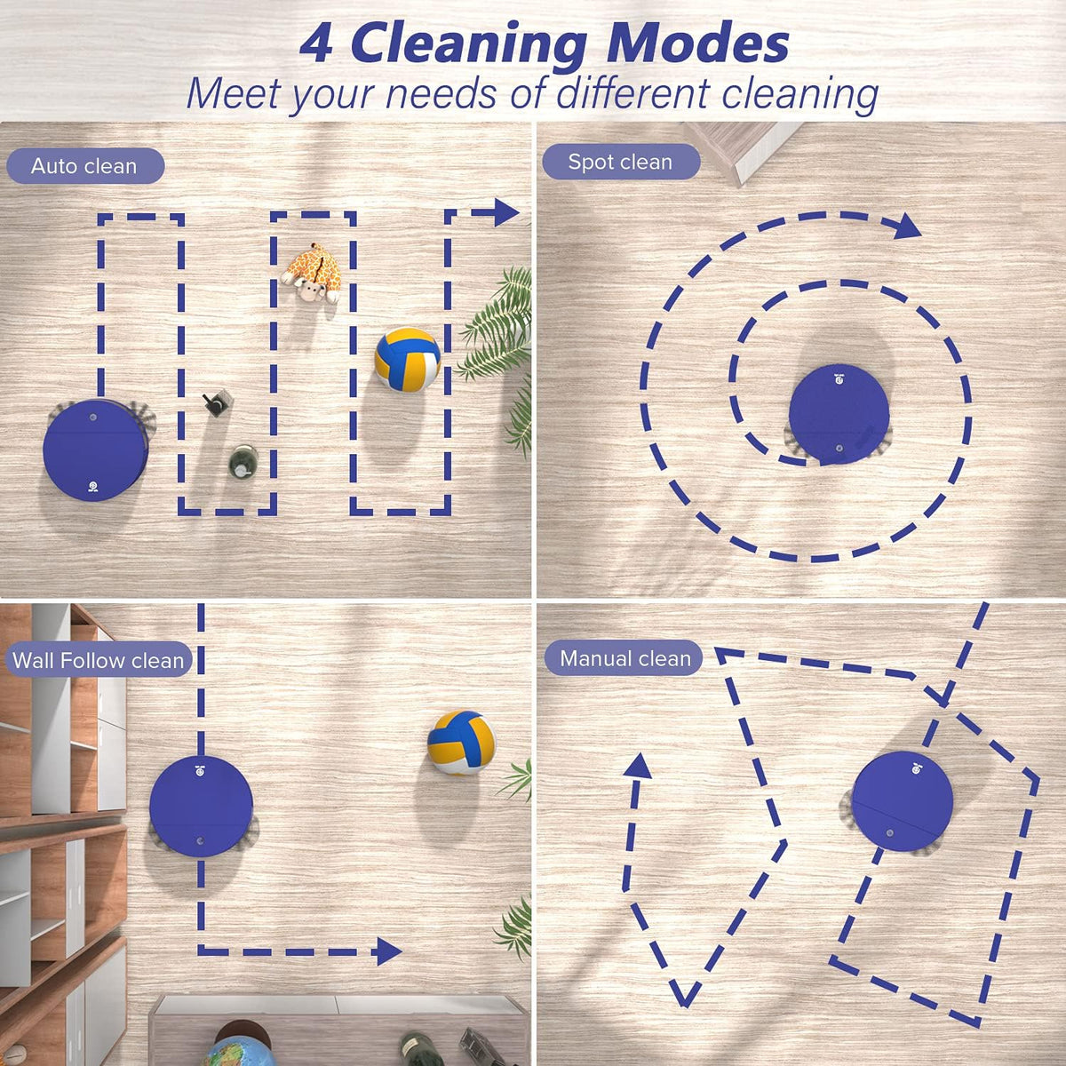 Robot Vacuum with Self-Charging and 2000pa Suction V860