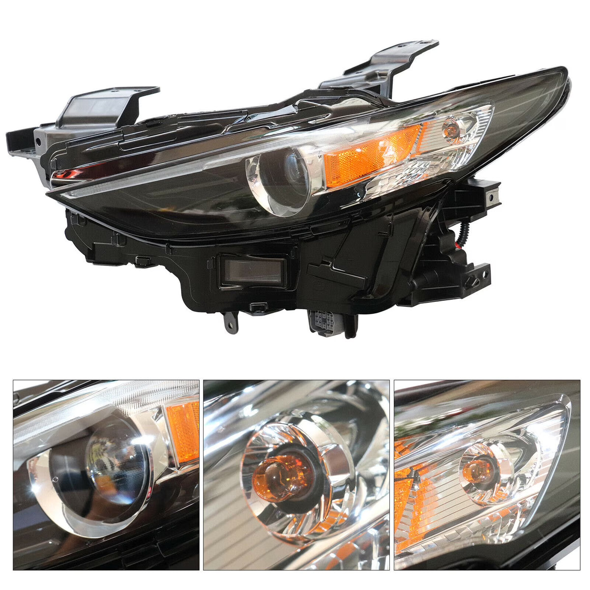 Left Driver Front Side Full LED Headlight Assembly For Mazda 3 2019-2020 Non-Adaptive Black Z2937