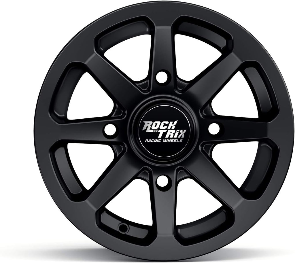 12in Matte Black ATV Wheel Rim 4x137 5+2 Offset Single Pack of 2 B52001