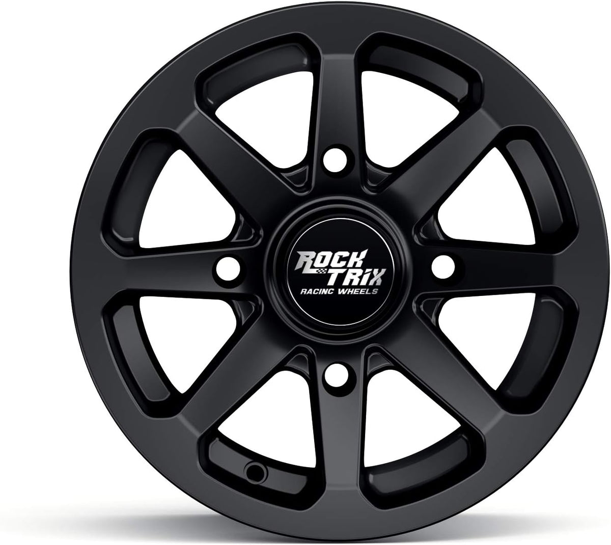 12in Matte Black ATV Wheel Rim 4x137 5+2 Offset Single Pack of 2 B52001