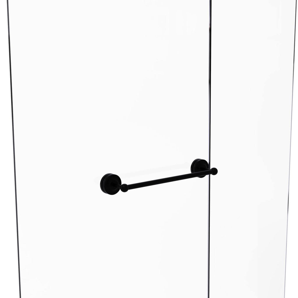 Matte Black 18 inch Shower Door Towel Bar N190