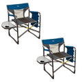 Portable Folding Directors Chair with Side Table (2 Pack) V991684