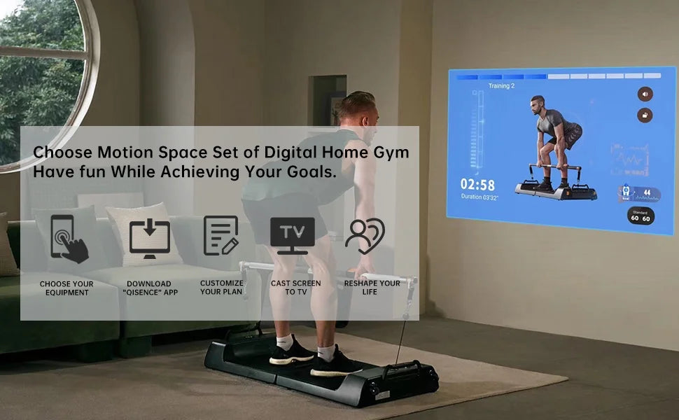 6 in 1 Home Gym Fitness Equipment with APP J82760