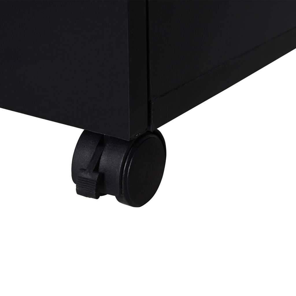 Black 3 Drawer Rolling File Cabinet V462677