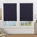 Navy 37x22W x 72x22L Insulating Cordless Blackout Roman Shade V305