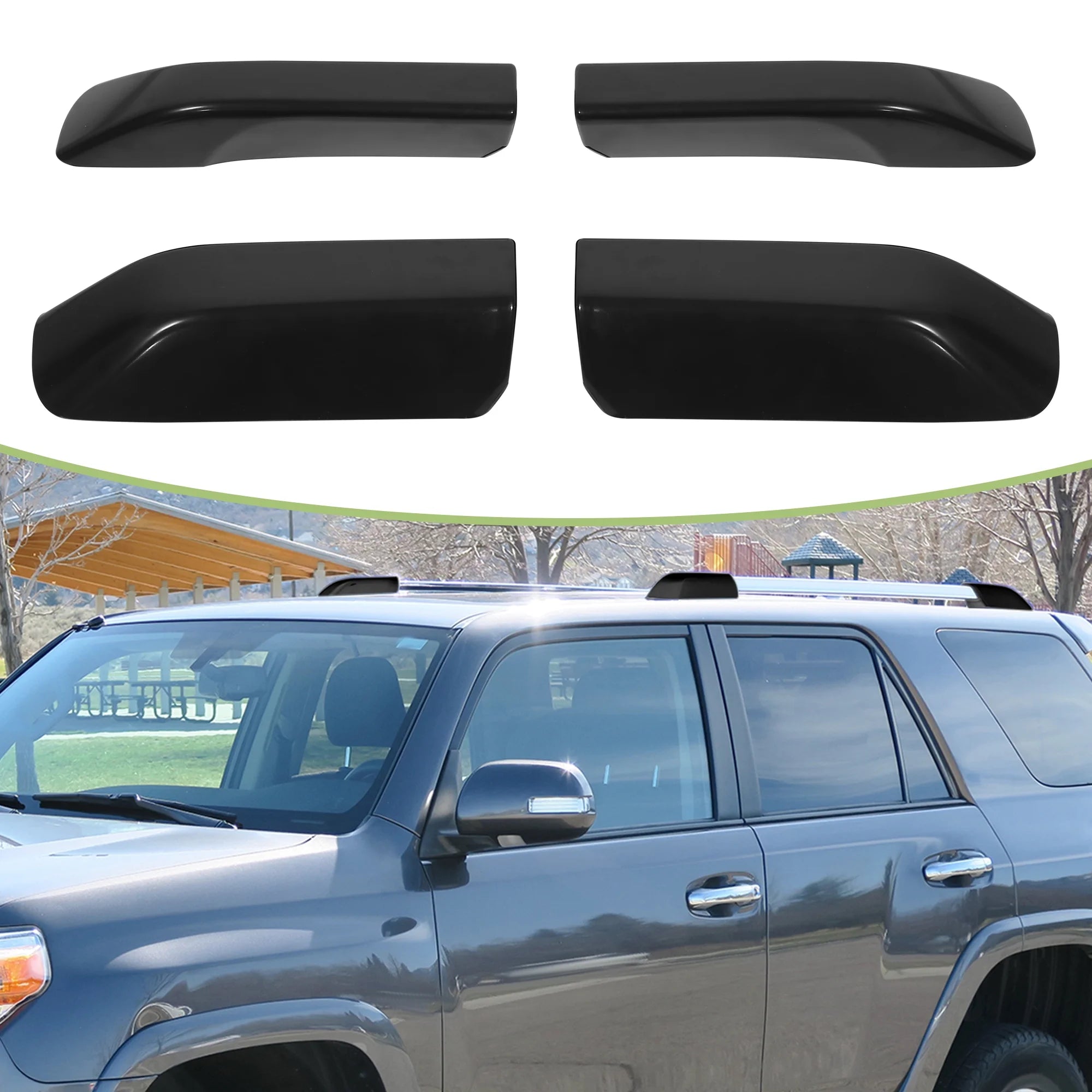 4pcs Roof Rack Rail Cover End Protection for Toyota 4Runner M8036