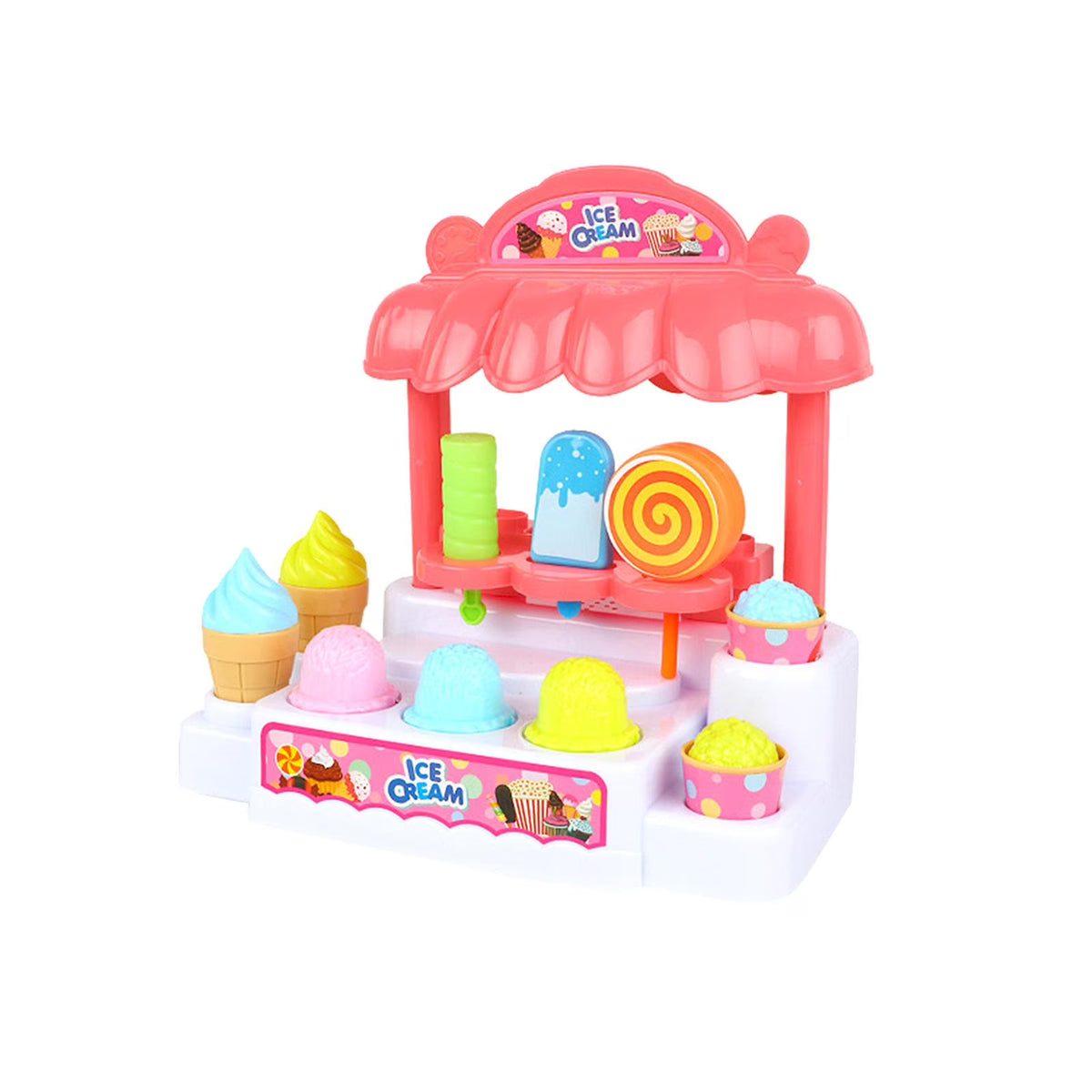 Wooden Pull Along Ice Cream Truck Activity Toy X773