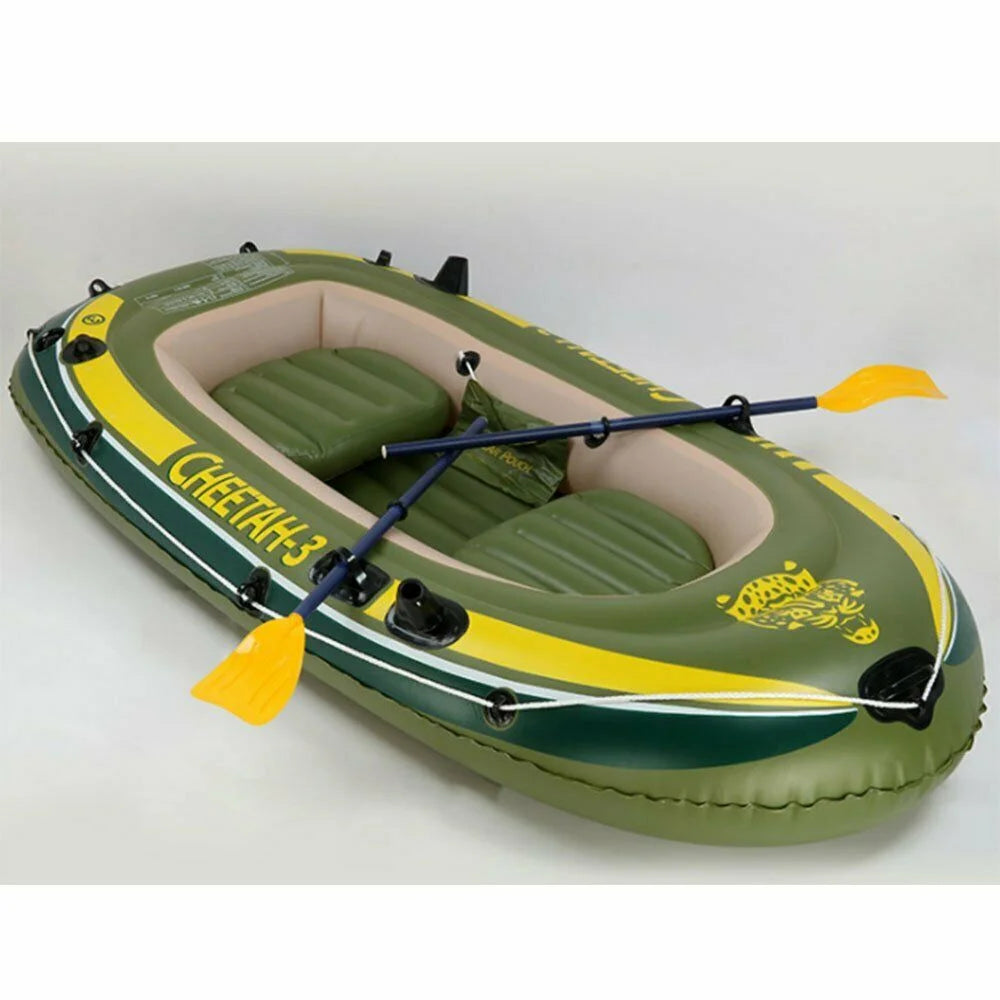 3 Person Inflatable Boat Raft Set with Oars & Air Pump (2 Pack) G440