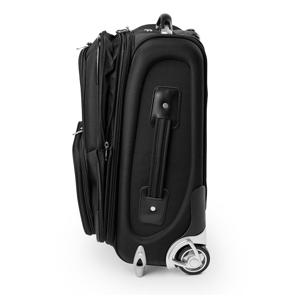 Black Softside Rolling Carry-On Suitcase F1613
