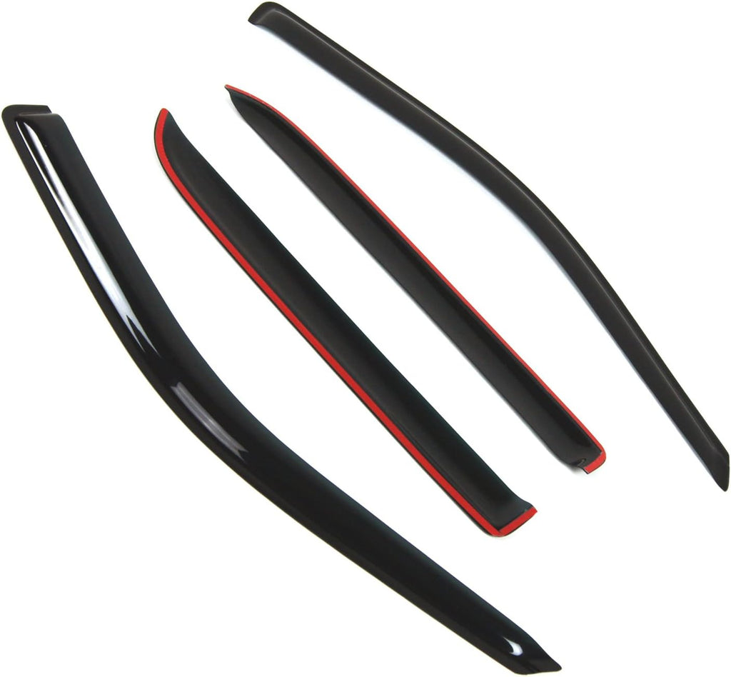 4 Pcs Dark Smoke Window Visor Deflector Rain Guard M15504