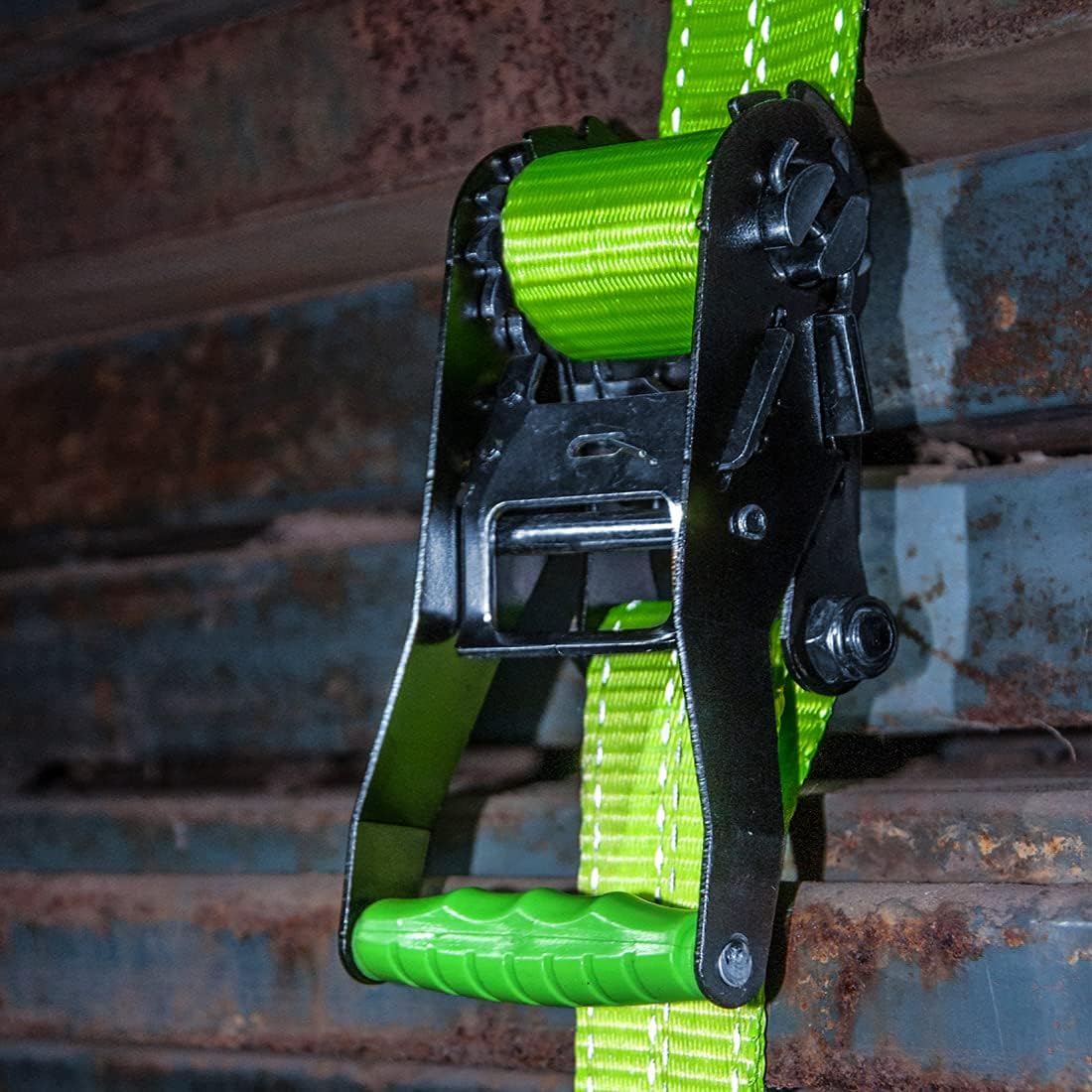 Ratchet Strap with Wire Hooks 2 Inch x 15 Foot 4 Pack 3,300 Pound Safe Working Load T990