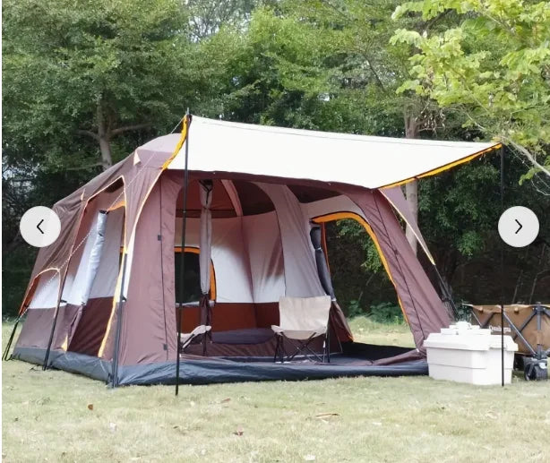 Outdoor Multi-person Camping Tent, Two Rooms One Living Room, Portable Family Camping Tent E4972