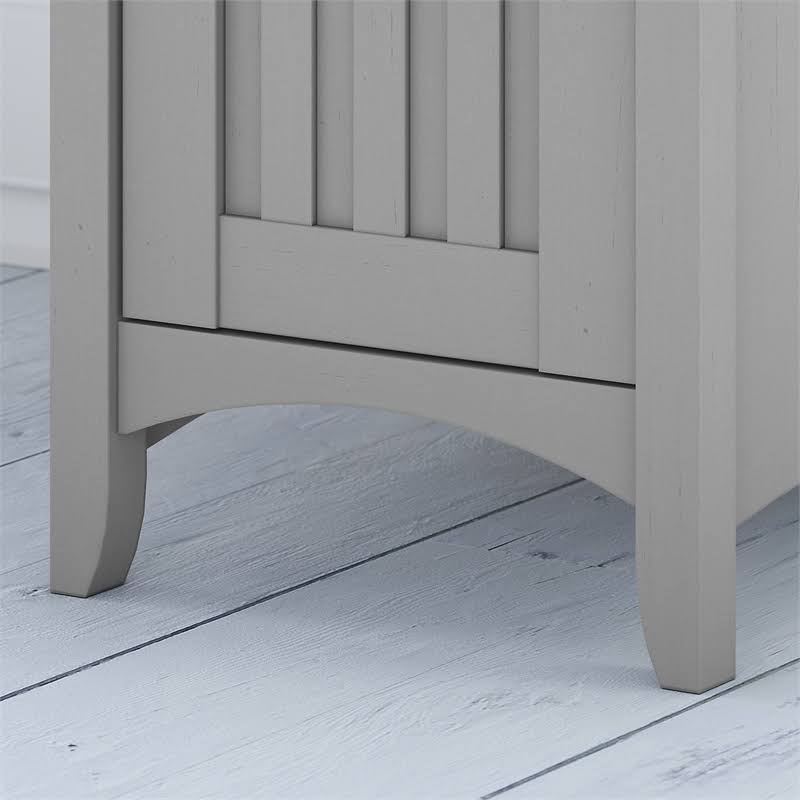 L Shaped Desk with Storage in Cape Cod Gray P117