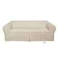 Natural Cotton Twill 2 Piece Sofa Slipcover X949