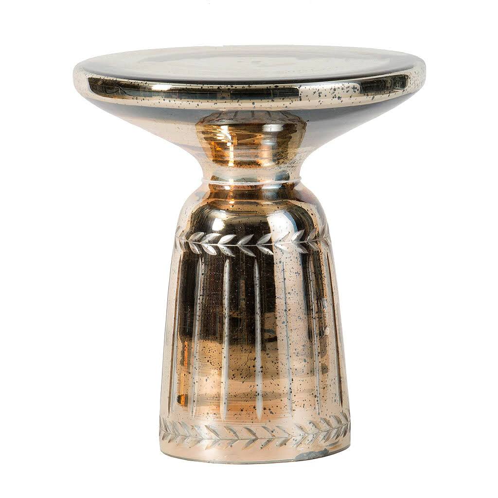 Antique Polished Gold Side Table W349995