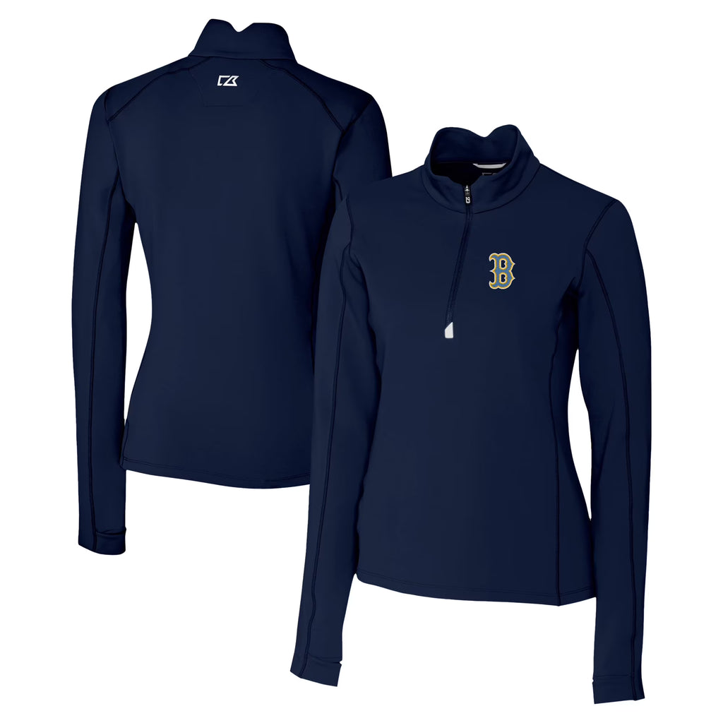 Navy Boston Red Sox Quarter-Zip Pullover Top N478063
