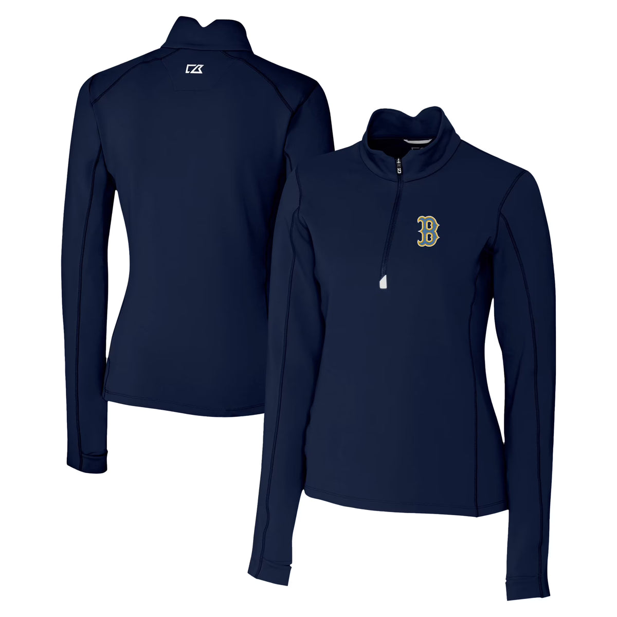 Navy Boston Red Sox Quarter-Zip Pullover Top N478063