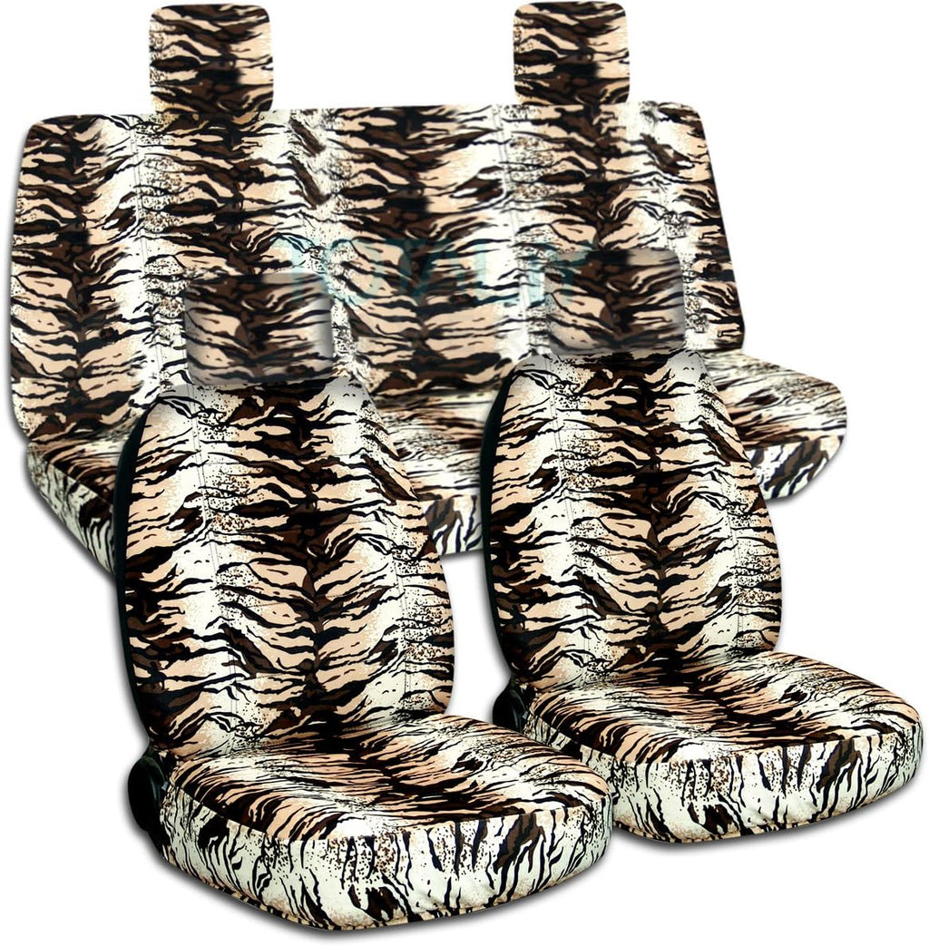 Silver Snow Tiger Full Set Seat Covers H792573