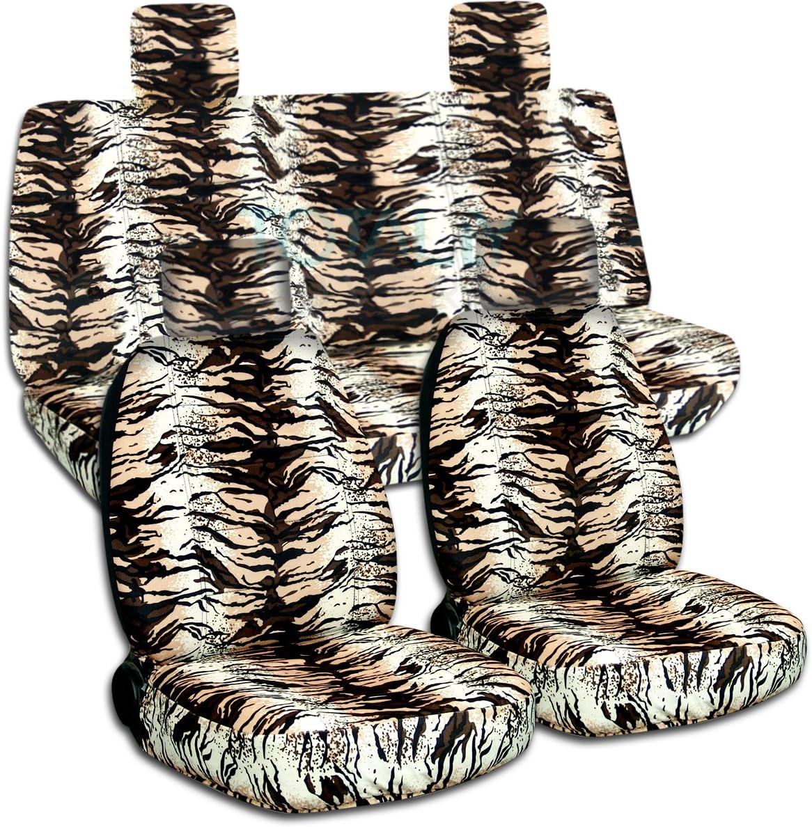 Silver Snow Tiger Full Set Seat Covers H792573