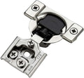 12 Pack 6 Pairs 1/2 inch Overlay Soft Close Hinges Satin Nickel Stainless Steel Concealed Hinge S5734