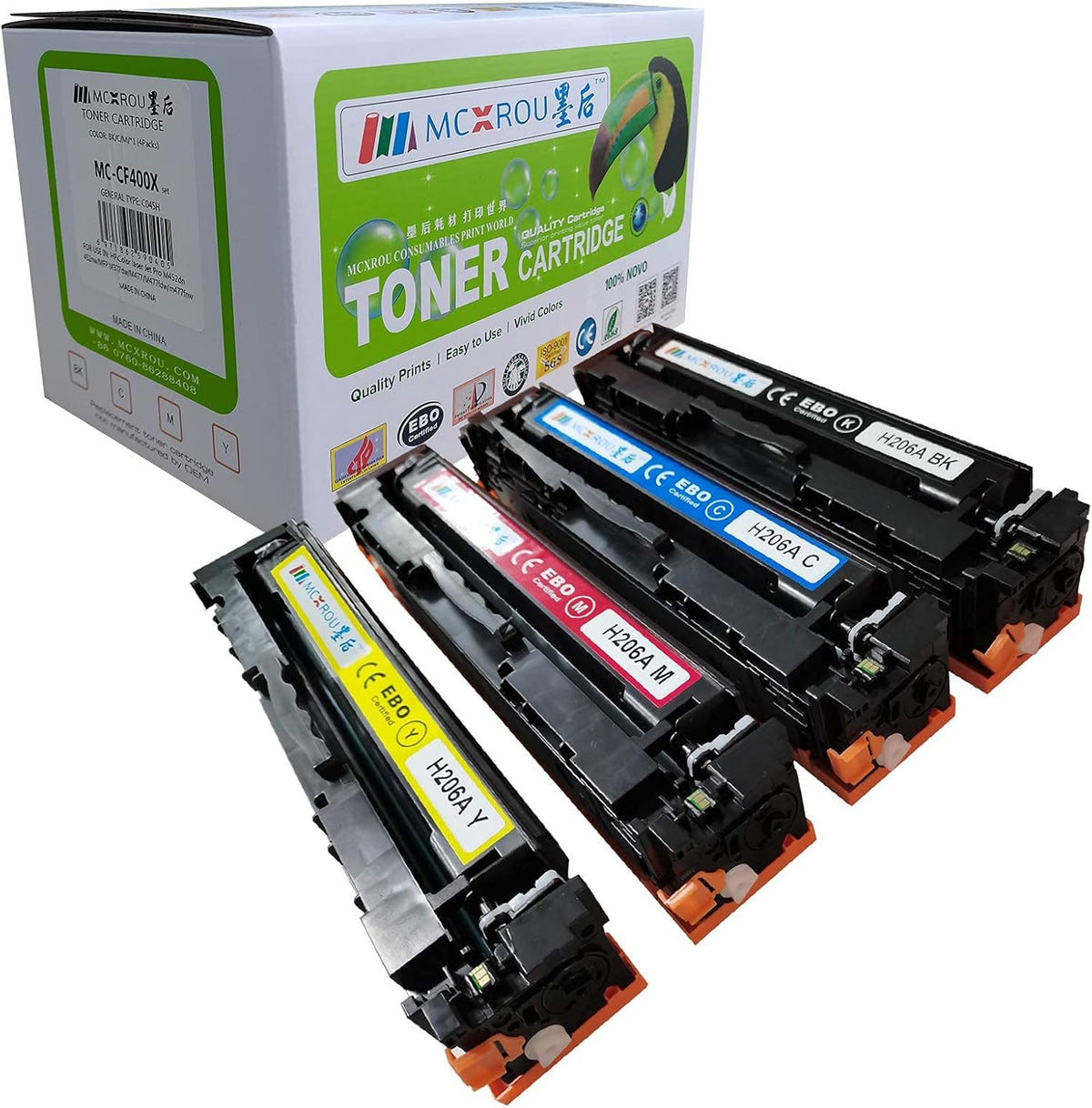 Compatible Toner Cartridge 4-Pack for HP 206A P1854