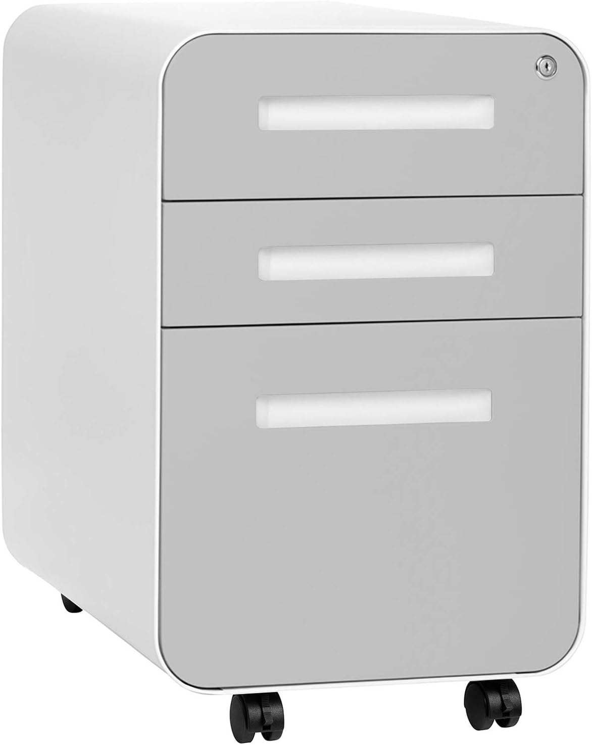 3-Drawer Mobile File Cabinet Dark Grey L299