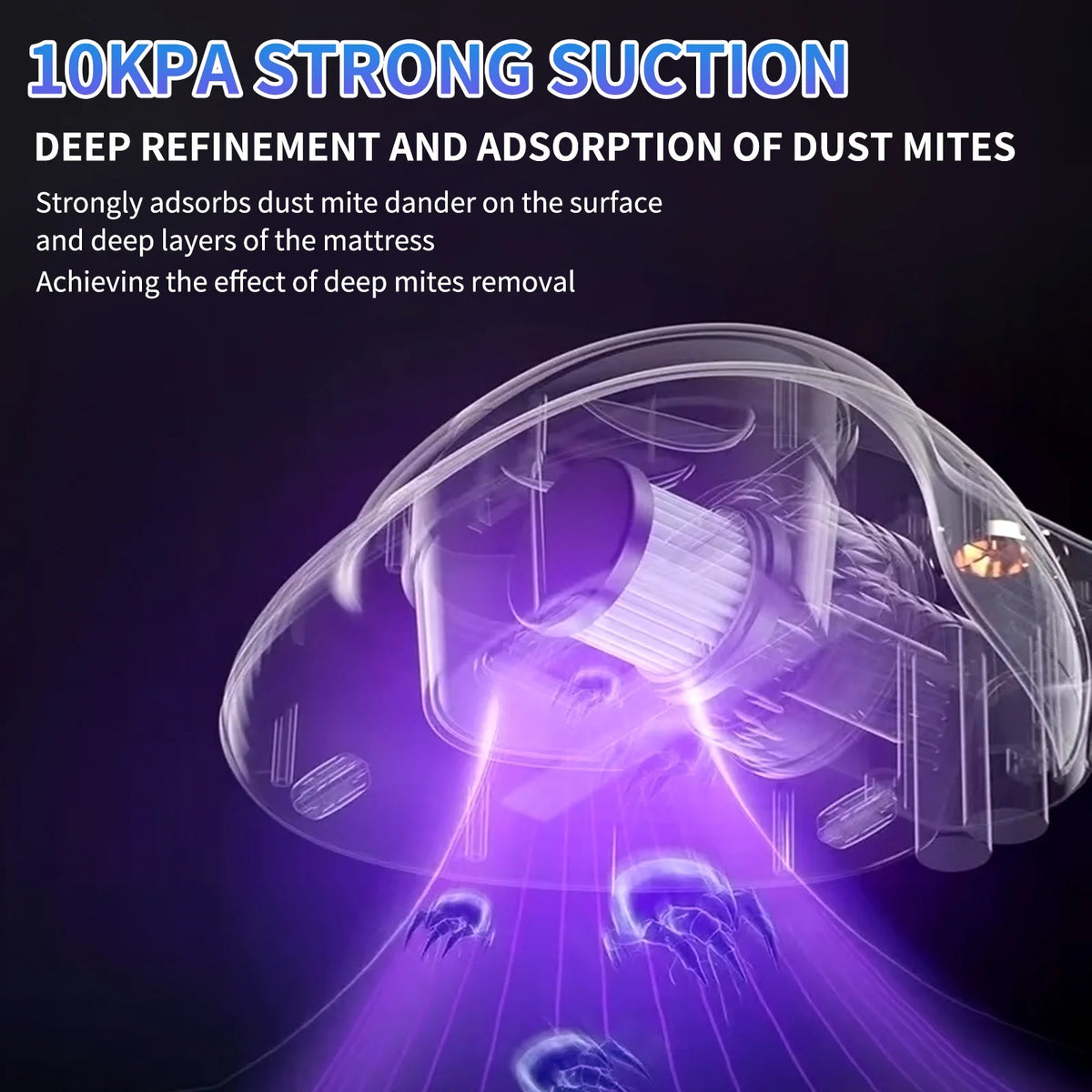 Handheld UV Mattress Vacuum Cleaner with 11KPa Suction B355096