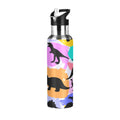 Black Dinosaurs Rainbow Stainless Steel Insulated Water Bottle with Straw Lid Y6715