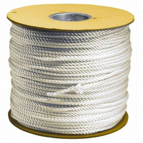 Nylon Solid Braid Rope 3/8x22 Diam, 288 lb Cap J767501