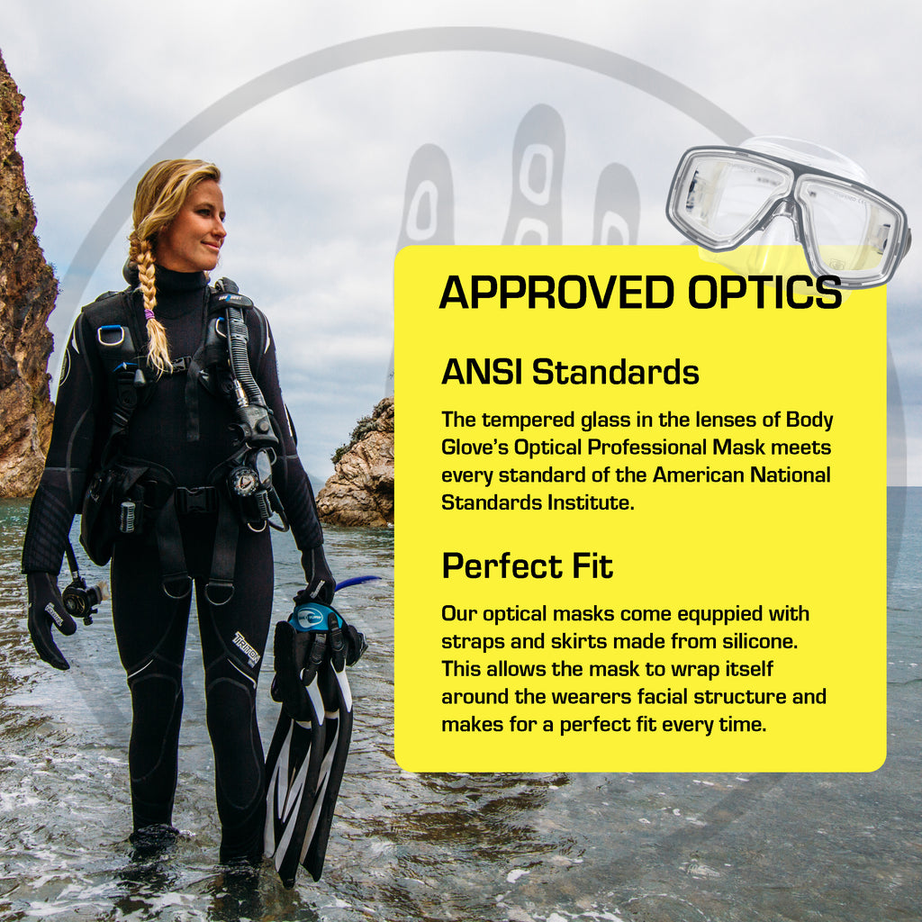 Silver Optical Corrective Lens Swim Mask R2568