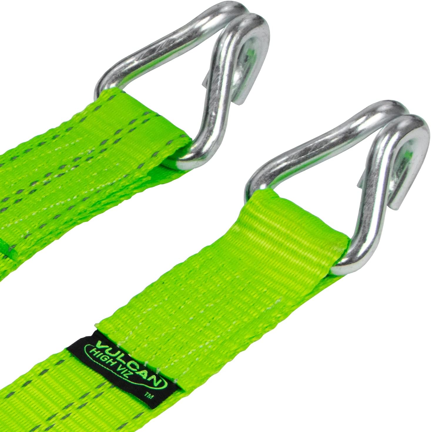 Ratchet Strap with Wire Hooks 2 Inch x 15 Foot 4 Pack 3,300 Pound Safe Working Load T990