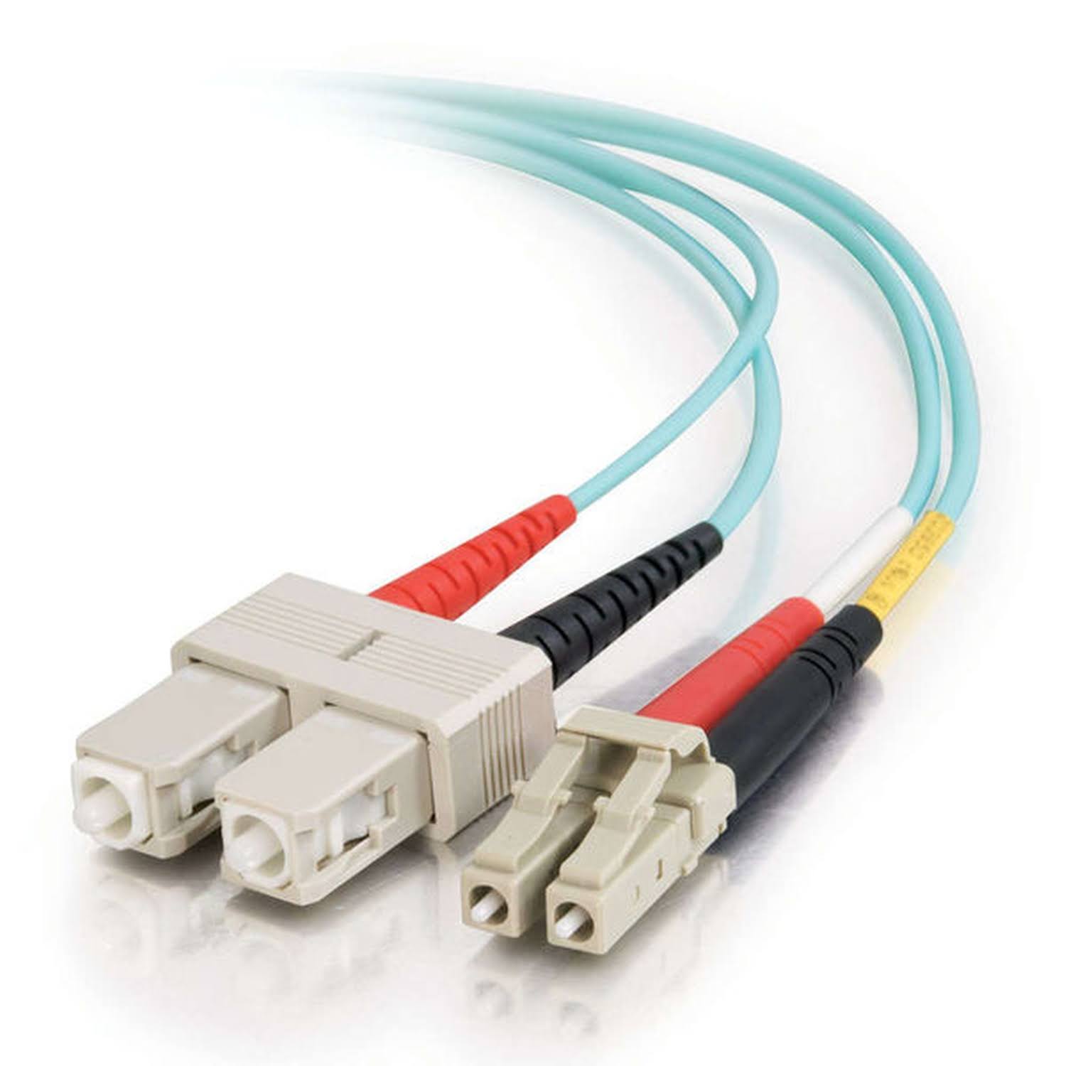 50m LC-SC 10GB 50/125 OM3 Duplex Multimode PVC Fiber Optic Cable V512