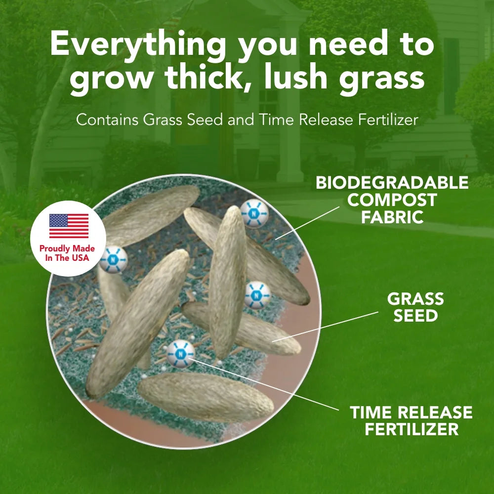 50-ft. x 1-ft. Fescue Mix Grass Seed with Mulch Blanket E6588