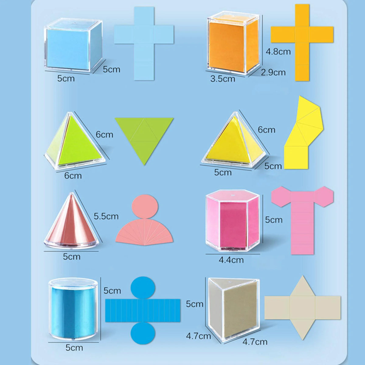 12 Pieces 3D Geometric Shapes Blocks Pattern Blocks Educational Toy M690