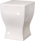 White Square Garden Stool H913082