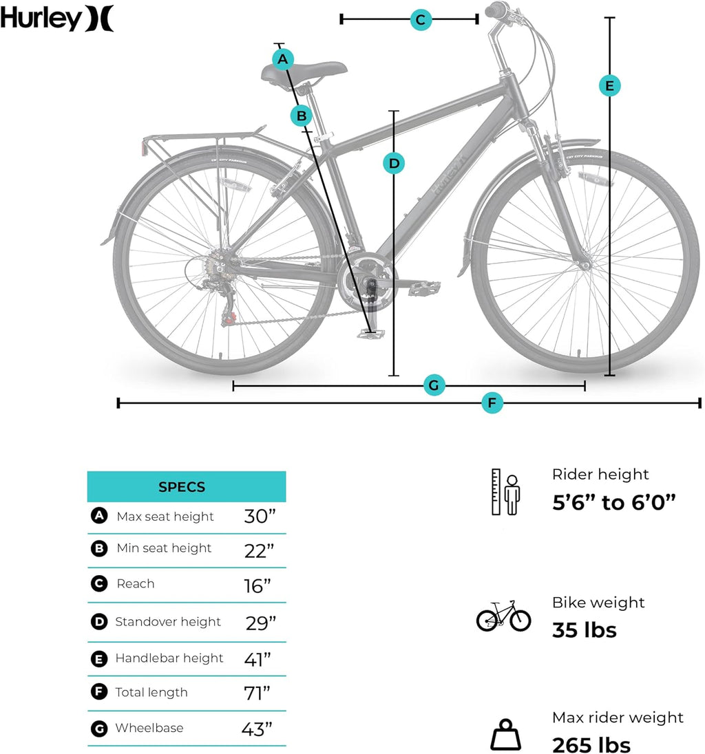 Black Medium Hybrid Urban Bicycle M172708